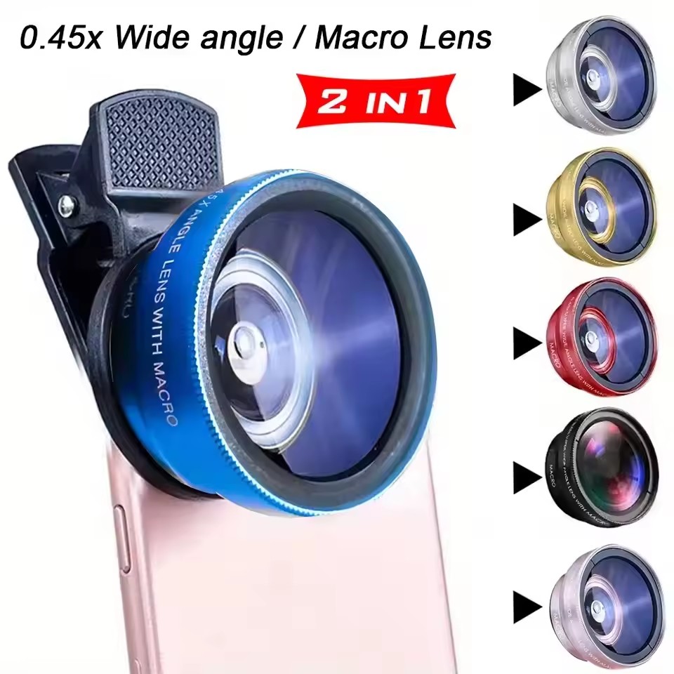 Lens Camera Clip - 2 In 1 Clip-on Fish Eye