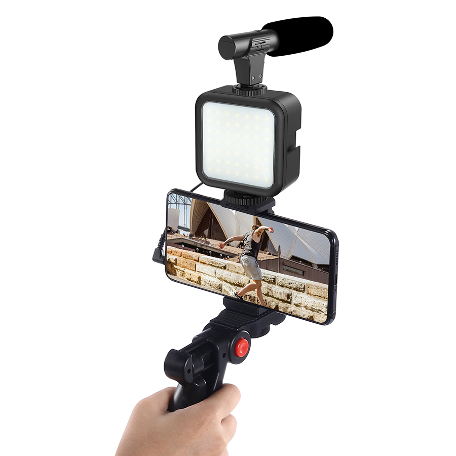 Selfie Stick Tripod - Smartphone Vlogging Kit Video Recording Equipment