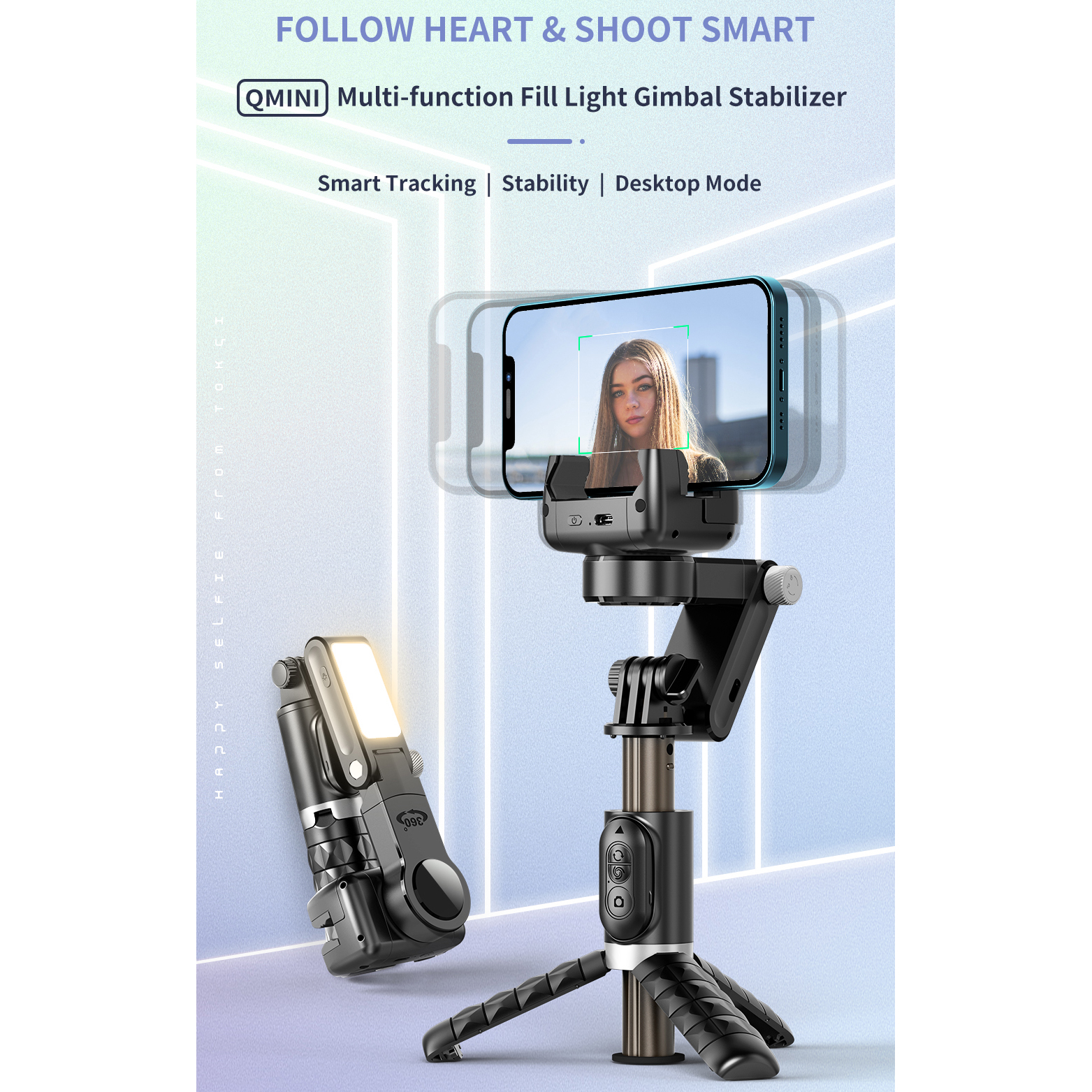 Selfie Stick Tripod - Selfie Stick Phone Gimbal Stabilizer For