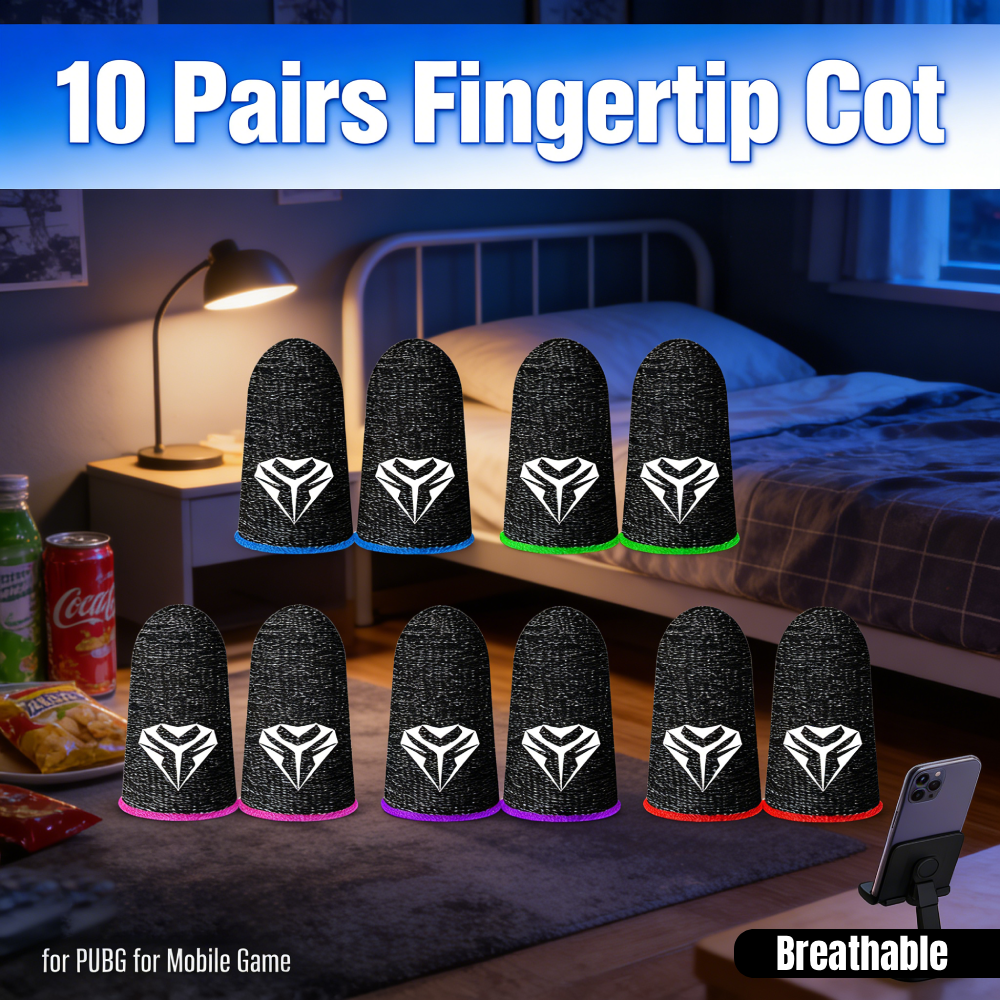 Gaming Trigger Phone - 10 Pairs Thumb Gloves Breathable Finger