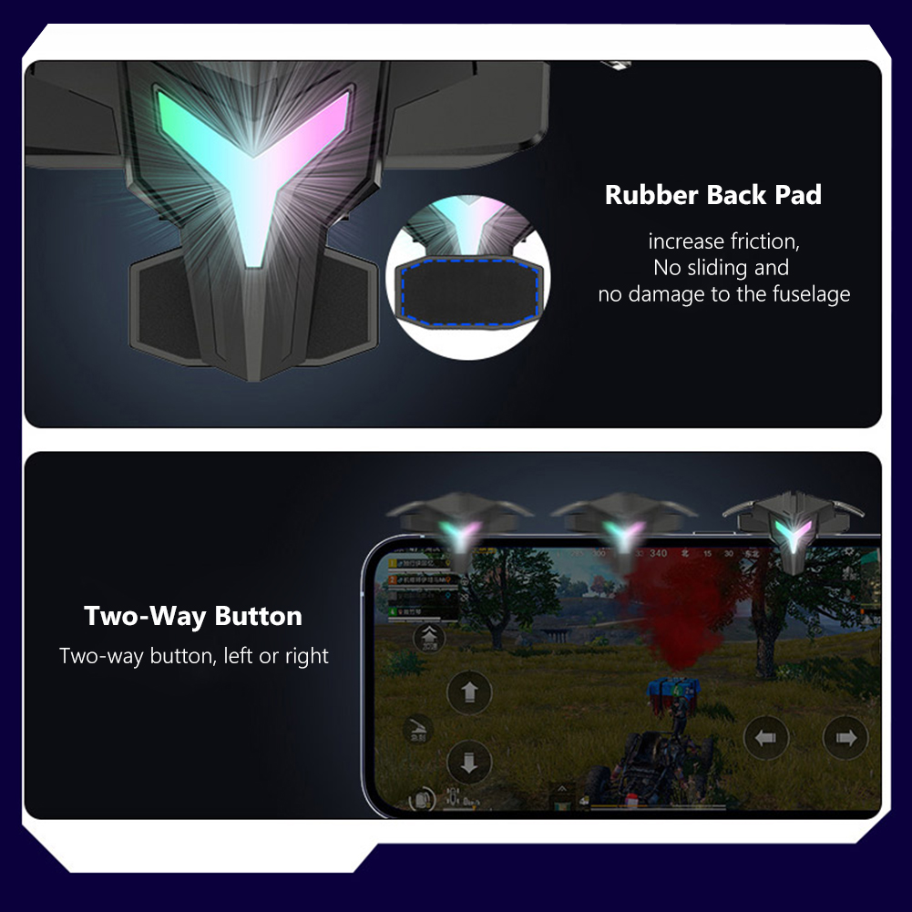 Gaming Trigger Phone - 1/2pcs RGB/Mechanical 4 Finger Mobile Gaming