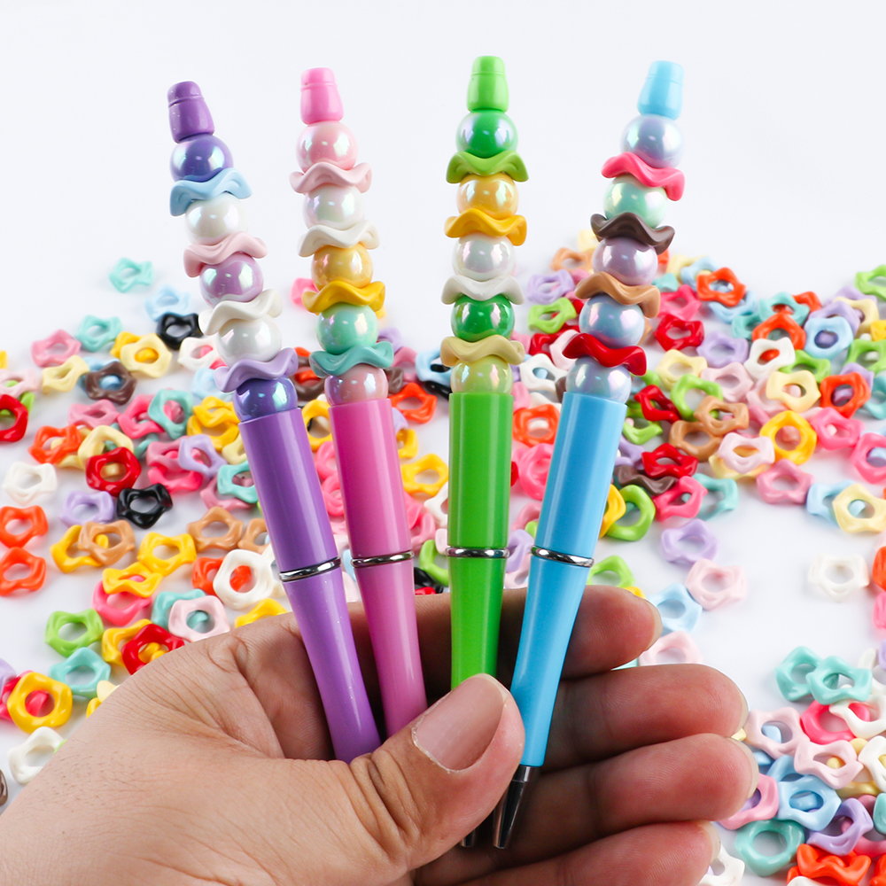 Phone Accessories Jewelry - 25Pcs15MM Wavy Big Hole Stack Bead