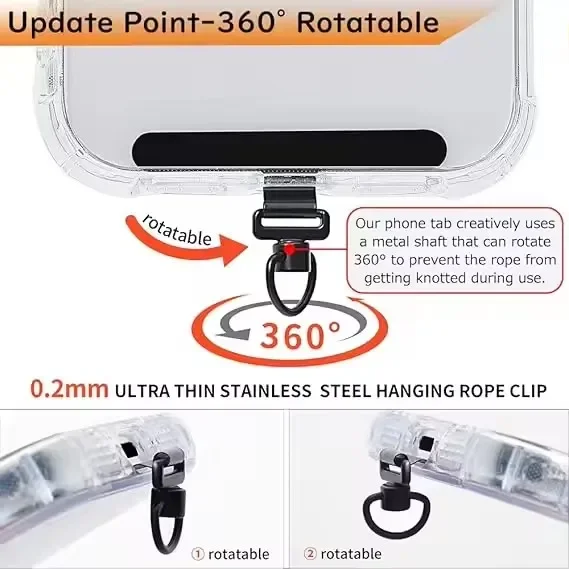 360 Rotating Phone Lanyard Cli - Lanyard Phone Strap incelemesi ve fiyatı