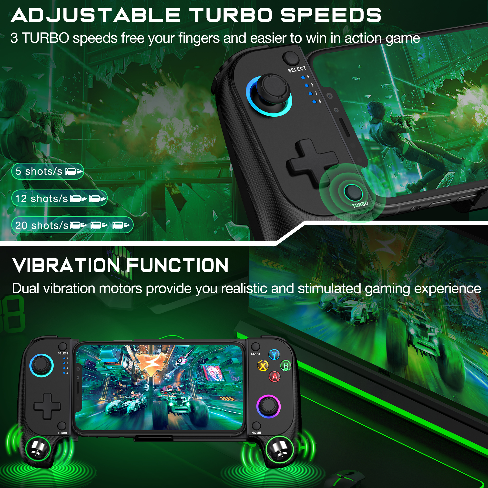 DinoFire Cell Phone Gamepad Jo - Gaming Trigger Phone incelemesi ve fiyatı