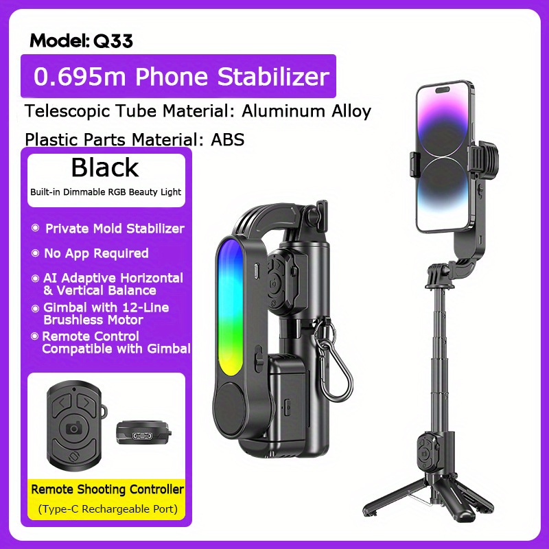 Q33 Smart Stabilizer Phone Sel - Selfie Stick Tripod incelemesi ve fiyatı