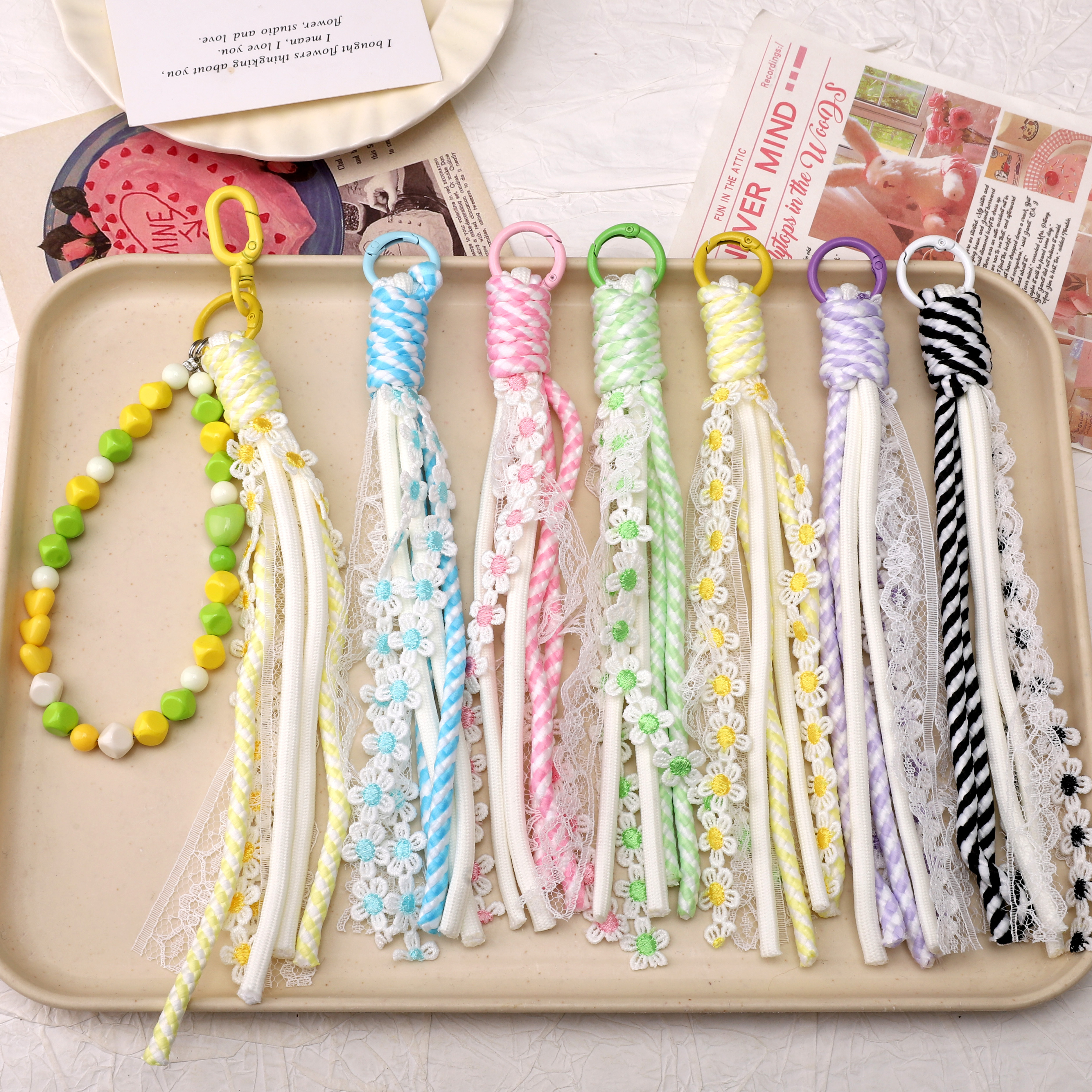 1pc Alloy Keyrings And Polyest - Phone Accessories Jewelry incelemesi ve fiyatı