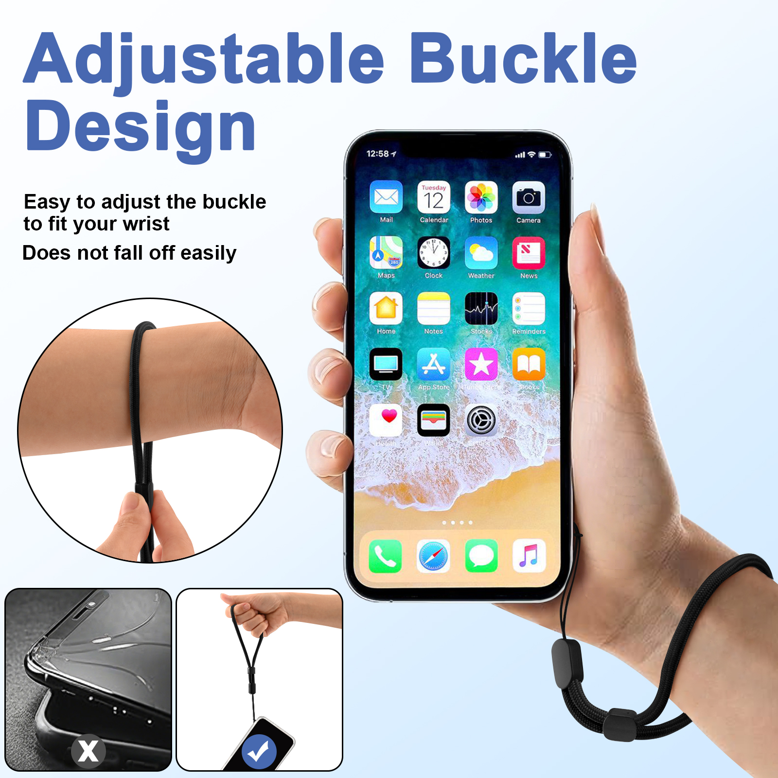 6Pcs/lot Hand Wrist Strap Lany - Lanyard Phone Strap incelemesi ve fiyatı