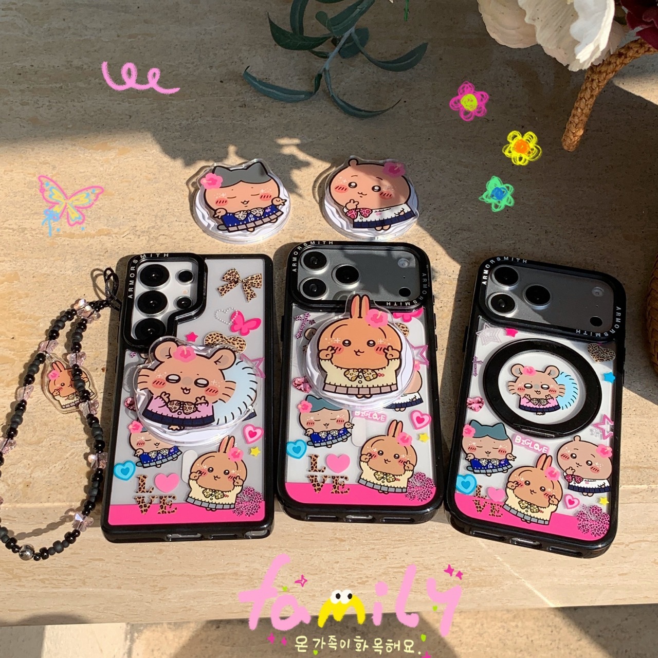 Cute Usagi Hachiware Acrylic P - Phone Accessories Chain incelemesi ve fiyatı
