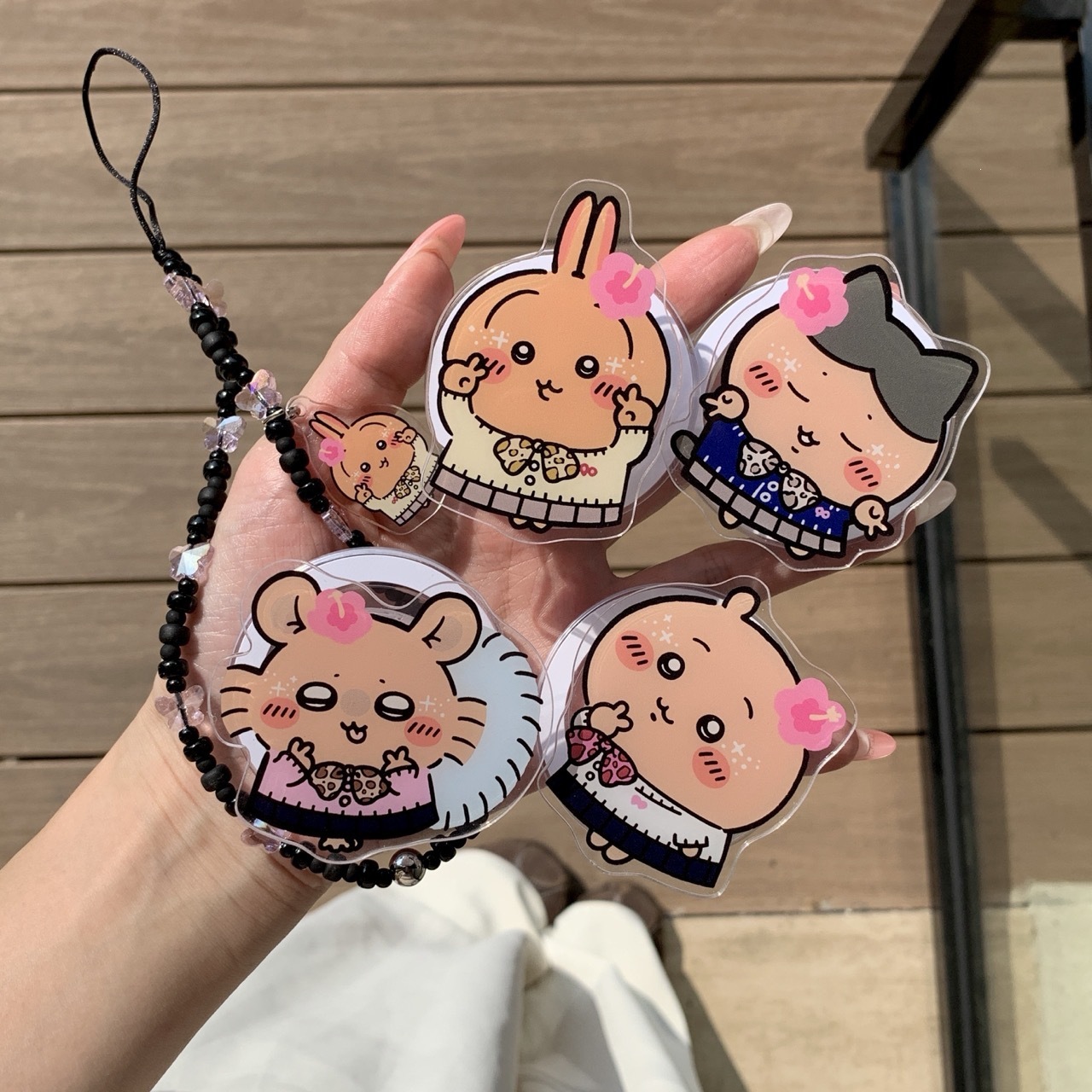 Cute Usagi Hachiware Acrylic P - Phone Accessories Chain incelemesi ve fiyatı