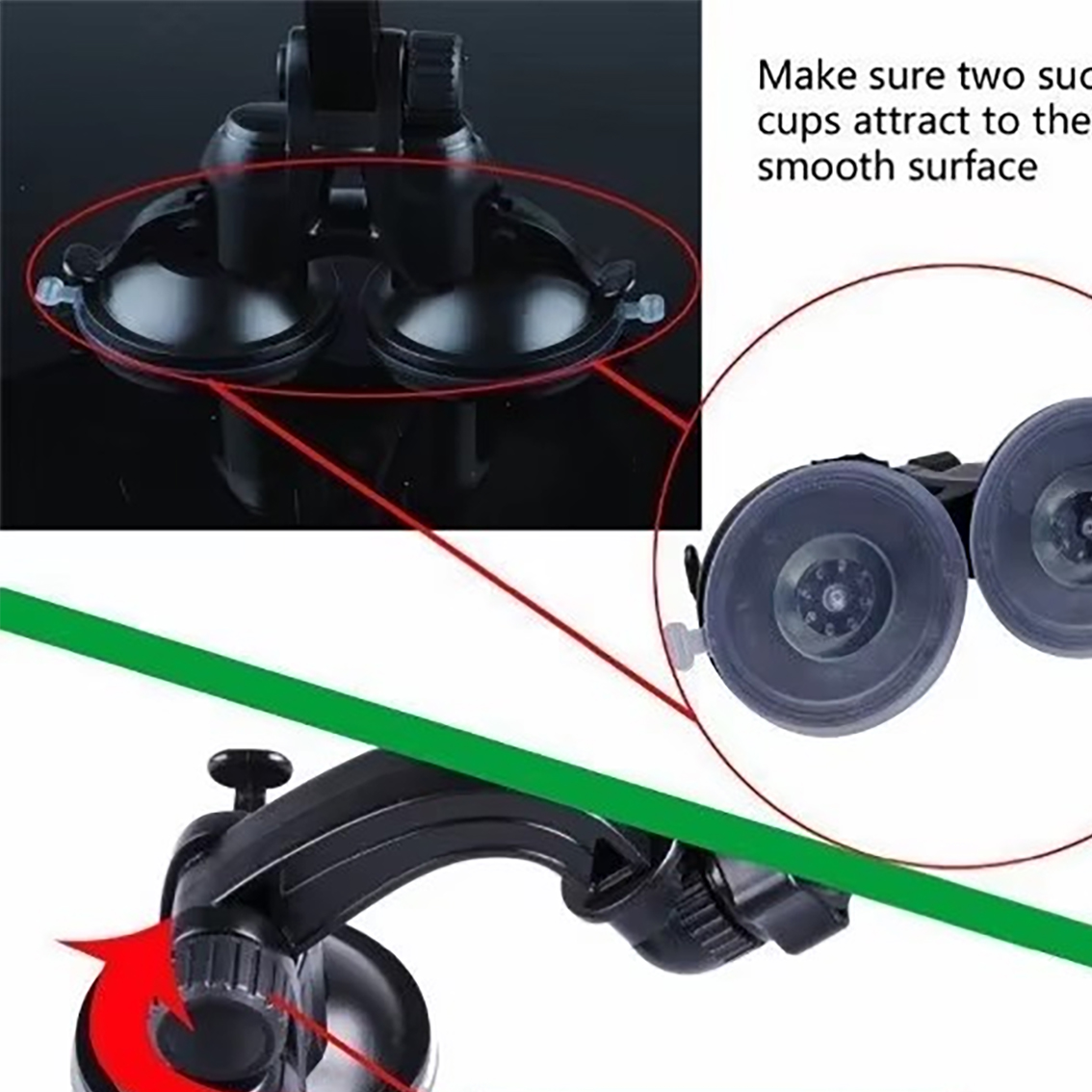 Double Suction Cup Mount with  - Selfie Stick Tripod incelemesi ve fiyatı