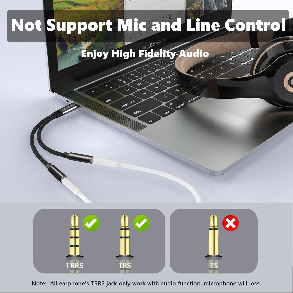 USB C To Dual 3.5mm Female Hea - Earphone Splitter Jack incelemesi ve fiyatı
