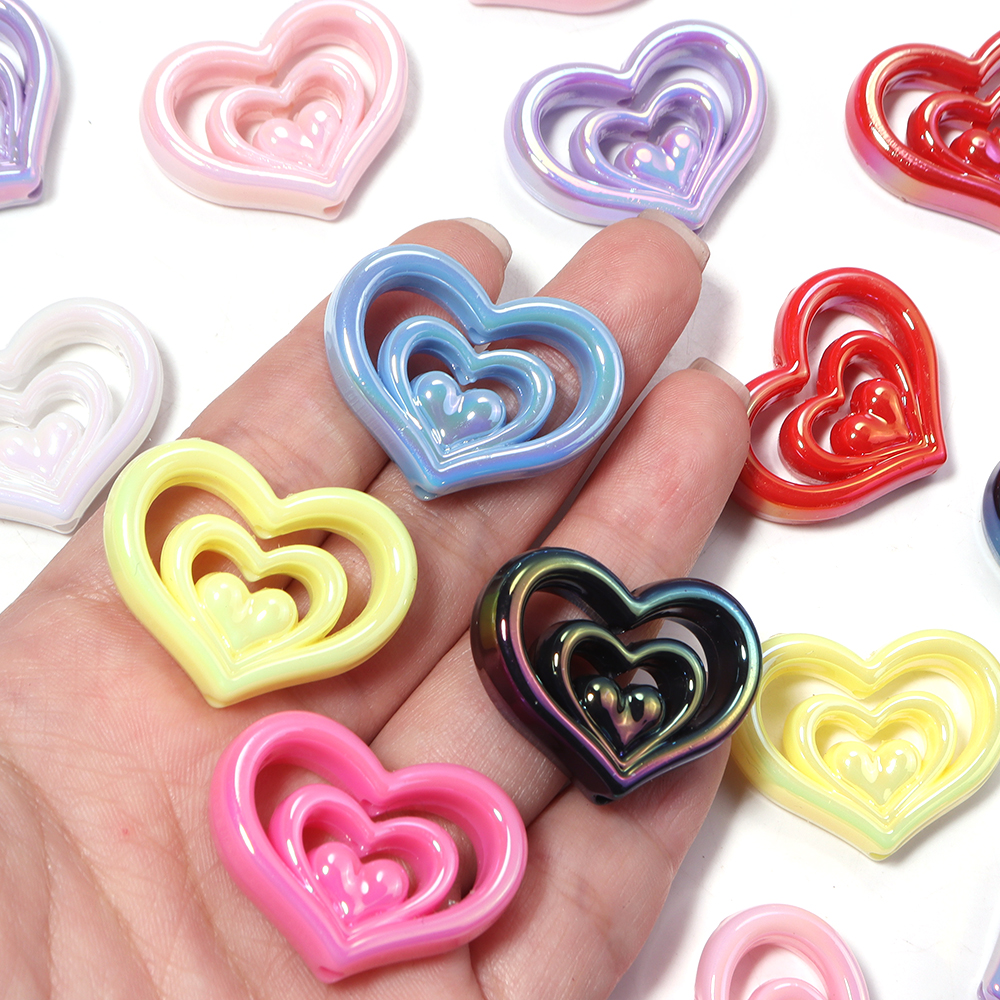 5pcs Acrylic Hollow Heart Bead - Phone Accessories Jewelry incelemesi ve fiyatı
