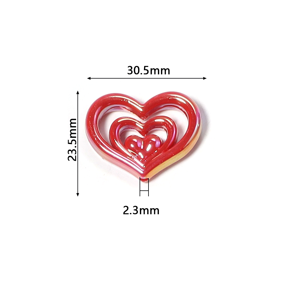 5pcs Acrylic Hollow Heart Bead - Phone Accessories Jewelry incelemesi ve fiyatı