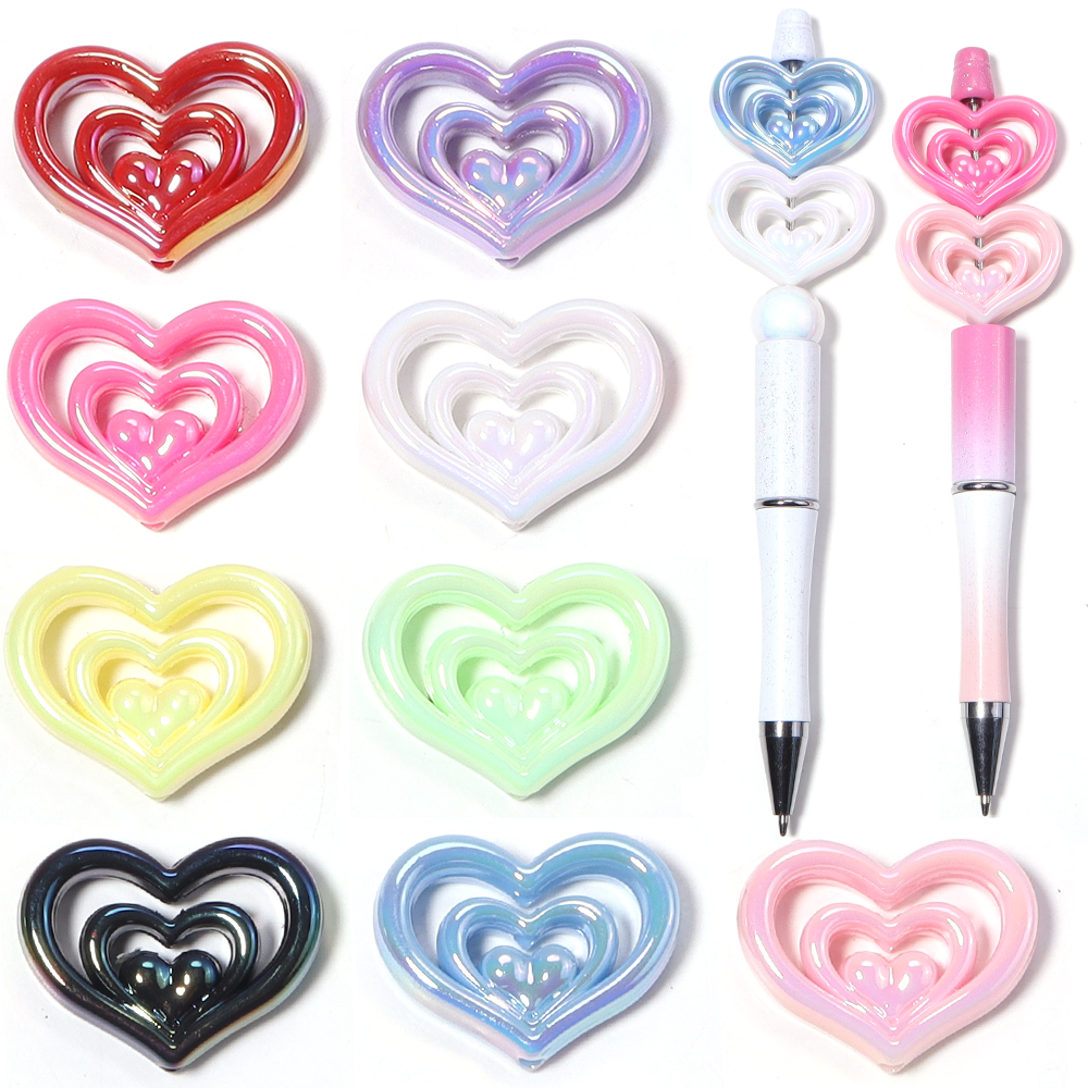 5pcs Acrylic Hollow Heart Bead - Phone Accessories Jewelry incelemesi ve fiyatı