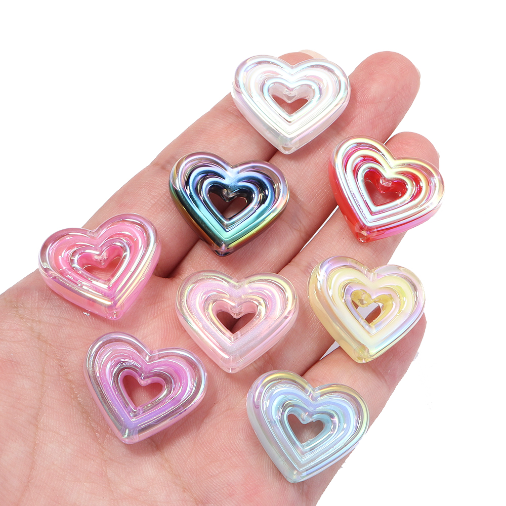 10pcs Transparent Heart Vertic - Phone Accessories Jewelry incelemesi ve fiyatı