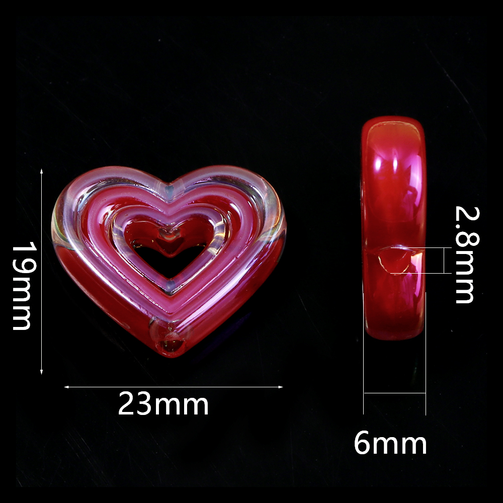 10pcs Transparent Heart Vertic - Phone Accessories Jewelry incelemesi ve fiyatı