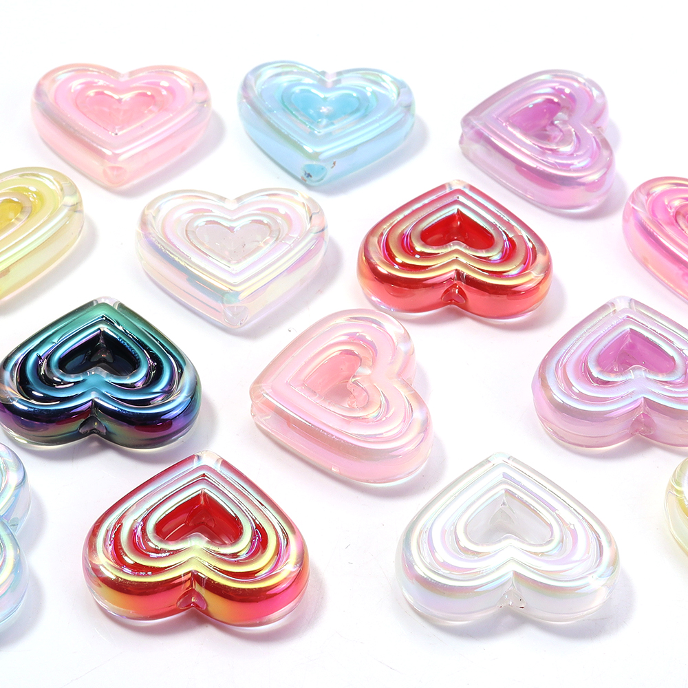 10pcs Transparent Heart Vertic - Phone Accessories Jewelry incelemesi ve fiyatı