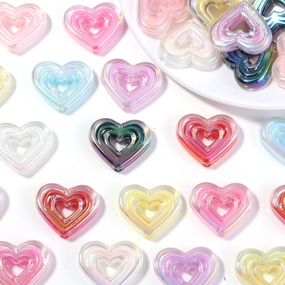10pcs Transparent Heart Vertic - Phone Accessories Jewelry incelemesi ve fiyatı