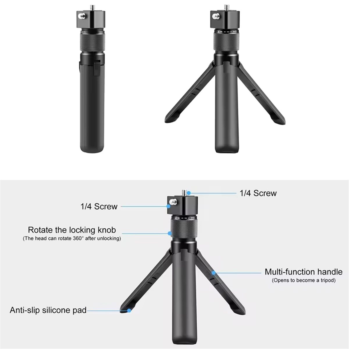 N05R Rotary Handle Desktop Tri - Selfie Stick Tripod incelemesi ve fiyatı