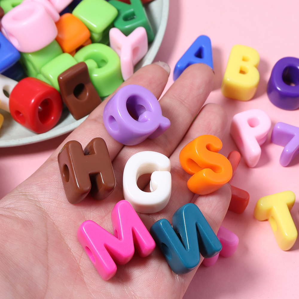 10pcs A-Z Letter Beads Acrylic - Phone Accessories Jewelry incelemesi ve fiyatı