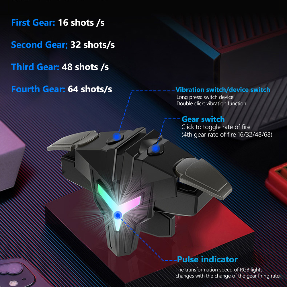 1/2pcs RGB/Mechanical 4 Finger - Gaming Trigger Phone incelemesi ve fiyatı