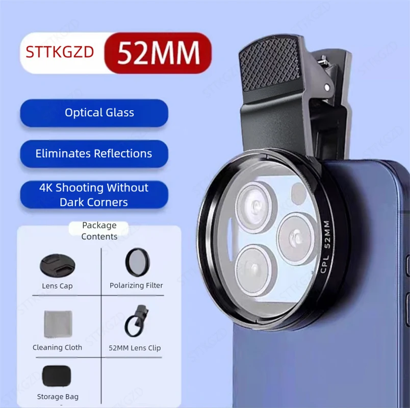 52mm CPL Mobile Phone Lens Fil - Lens Camera Clip incelemesi ve fiyatı