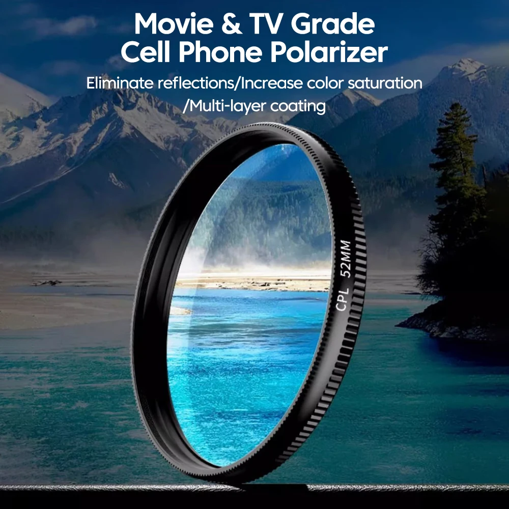 52mm CPL Mobile Phone Lens Fil - Lens Camera Clip incelemesi ve fiyatı