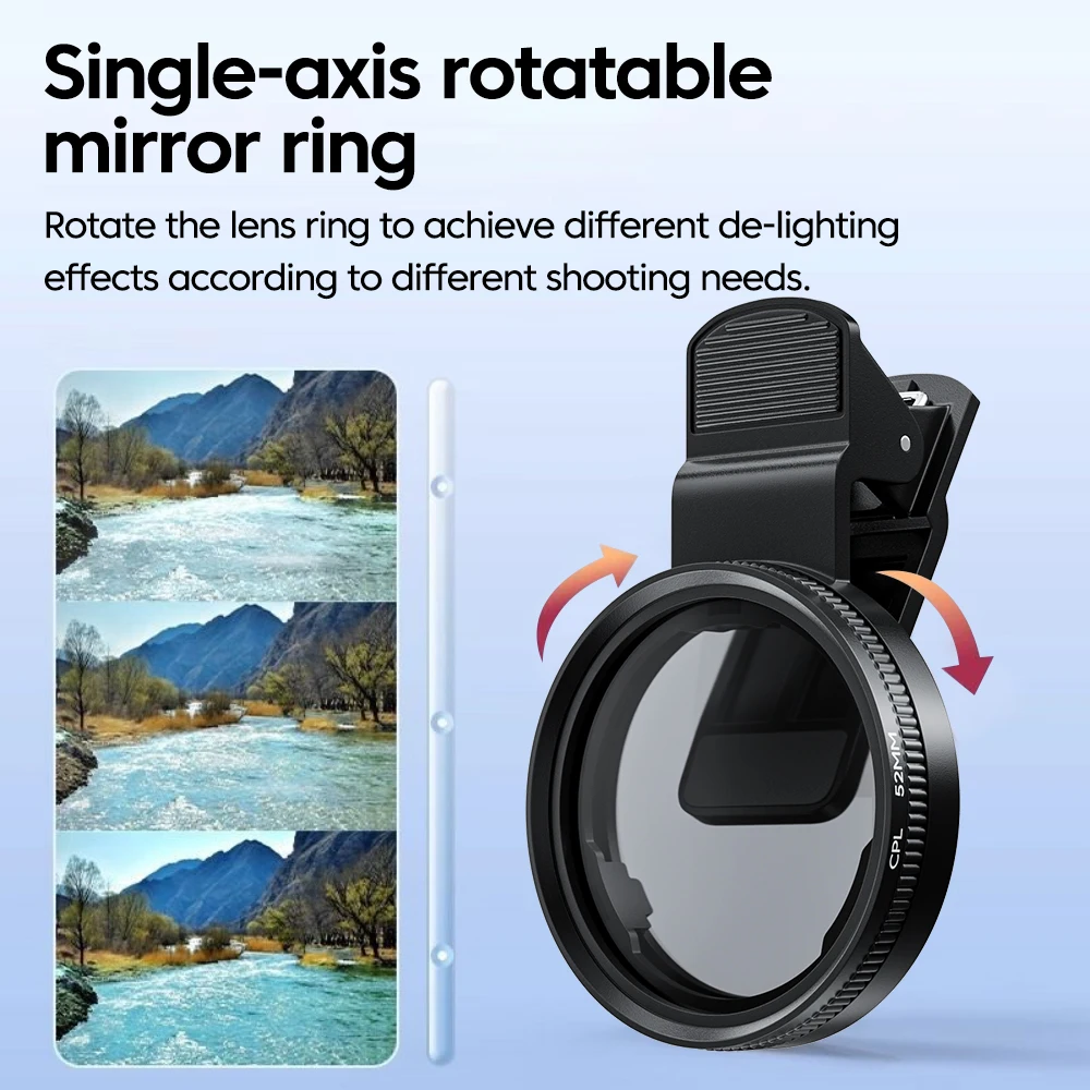 52mm CPL Mobile Phone Lens Fil - Lens Camera Clip incelemesi ve fiyatı