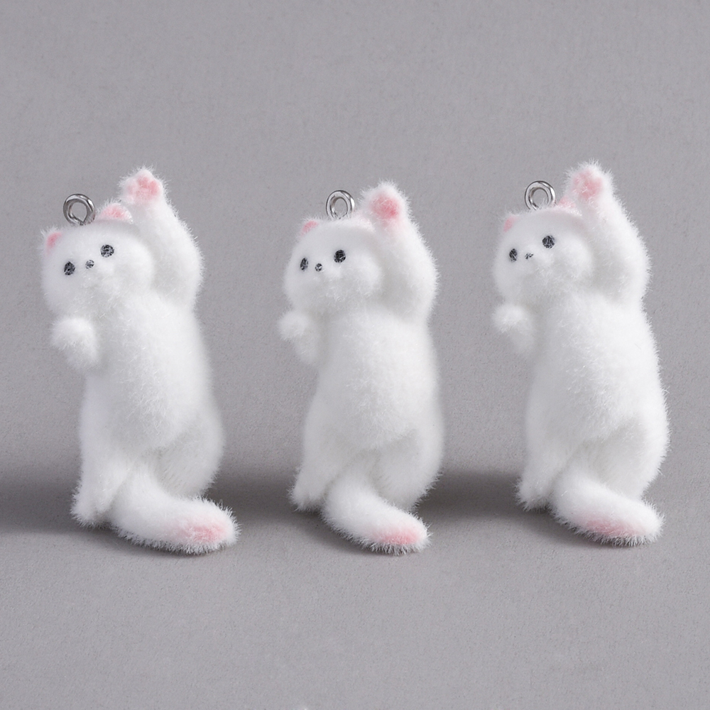 2pcs Flocking Little Cat Resin - Phone Accessories Jewelry incelemesi ve fiyatı