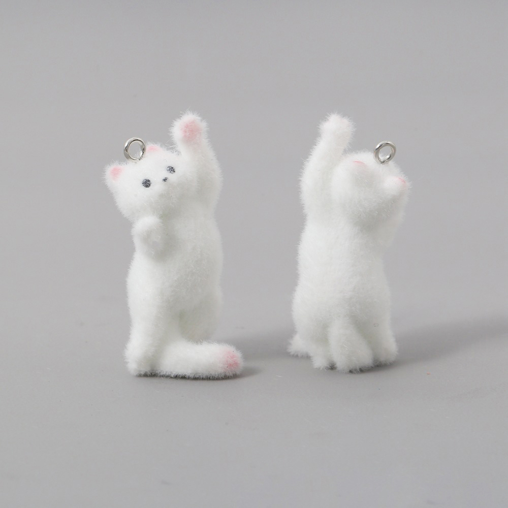 2pcs Flocking Little Cat Resin - Phone Accessories Jewelry incelemesi ve fiyatı