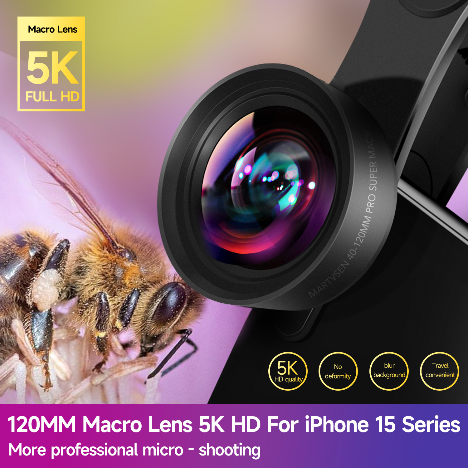 MARTVSEN 120MM Macro Lens, Pro - Lens Camera Clip incelemesi ve fiyatı