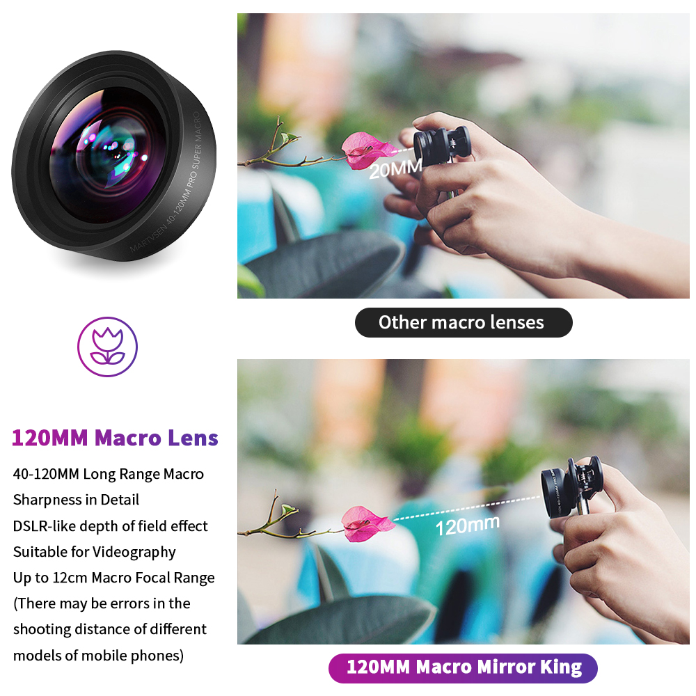 MARTVSEN 120MM Macro Lens, Pro - Lens Camera Clip incelemesi ve fiyatı