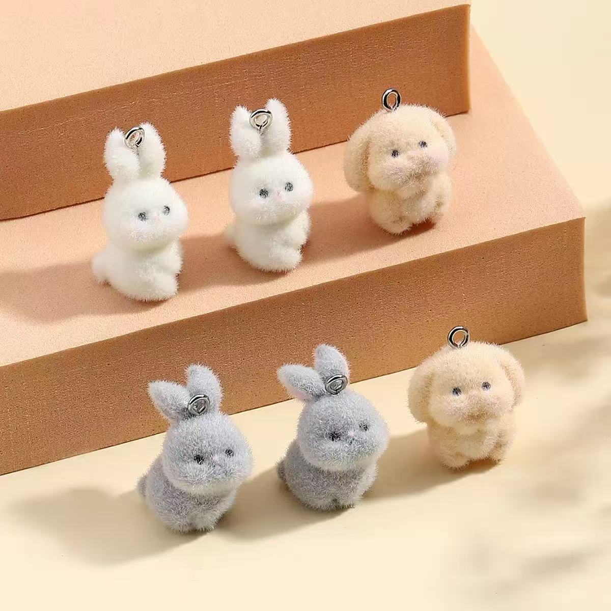 10pcs Flocking Little Rabbit R - Phone Accessories Jewelry incelemesi ve fiyatı