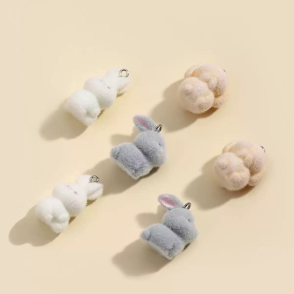 10pcs Flocking Little Rabbit R - Phone Accessories Jewelry incelemesi ve fiyatı