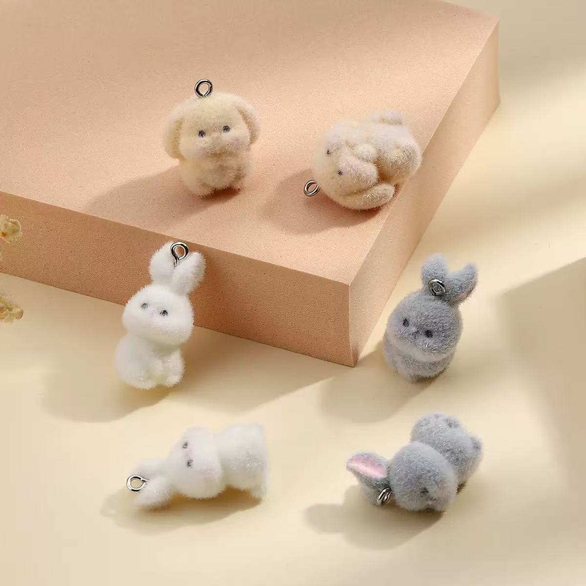 10pcs Flocking Little Rabbit R - Phone Accessories Jewelry incelemesi ve fiyatı