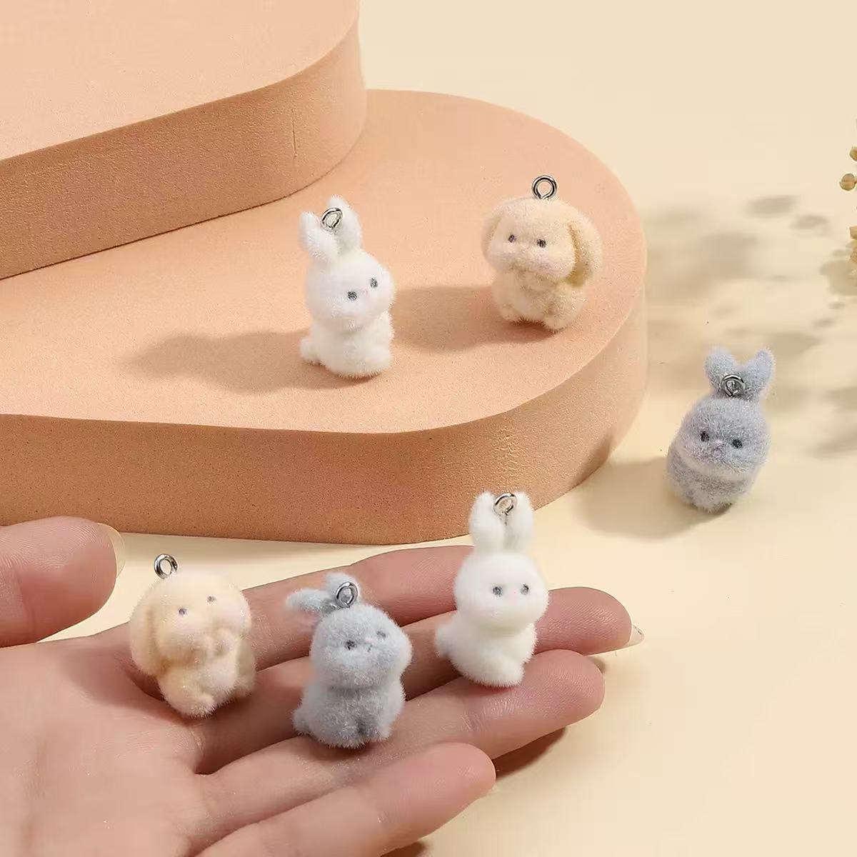 10pcs Flocking Little Rabbit R - Phone Accessories Jewelry incelemesi ve fiyatı