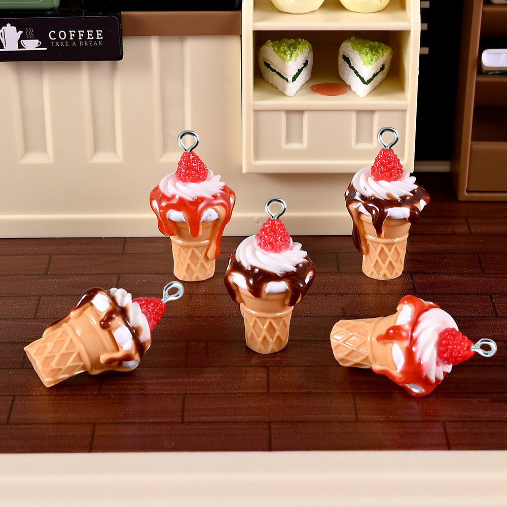 10pcs Strawberry Jam Ice Cream - Phone Accessories Jewelry incelemesi ve fiyatı